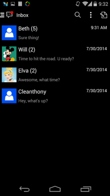 Capture d'écran de l'application Handcent 6 Skin (Metro Style) - #8