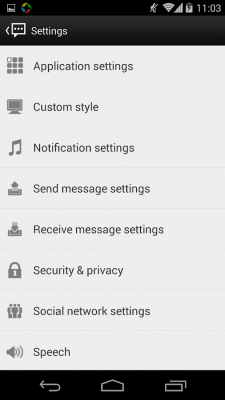 Capture d'écran de l'application Handcent 6 Skin (Sense5 Style) - #5