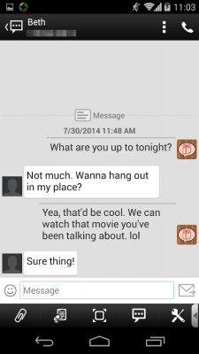 Capture d'écran de l'application Handcent 6 Skin (Sense5 Style) - #6