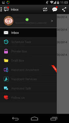 Capture d'écran de l'application Handcent 6 Skin (Sense5 Style) - #7
