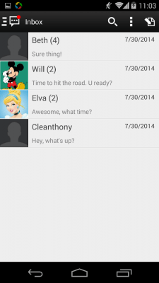 Capture d'écran de l'application Handcent 6 Skin (Sense5 Style) - #8