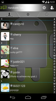 Capture d'écran de l'application Handcent 6 Skin Android - #2