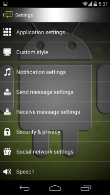 Capture d'écran de l'application Handcent 6 Skin Android - #5