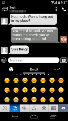 Capture d'écran de l'application Handcent 6 Skin Darkness - #6