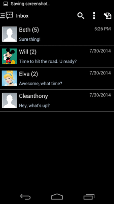Capture d'écran de l'application Handcent 6 Skin Darkness - #7