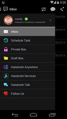 Capture d'écran de l'application Handcent 6 Skin Darkness - #8