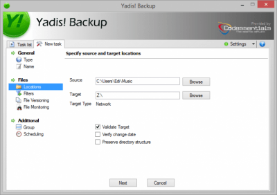 Capture d'écran de l'application Yadis! Backup - #2