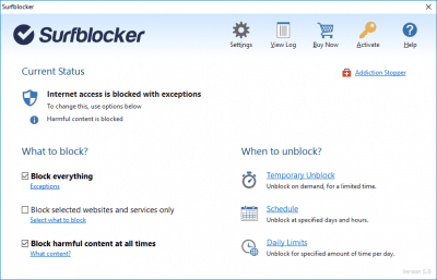 Capture d'écran de l'application Surfblocker - #1