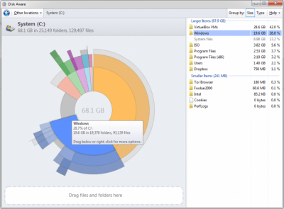 Capture d'écran de l'application Disk Aware - #1