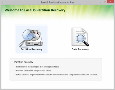 Capture d'écran de l'application EaseUS Partition Recovery Wizard - #3