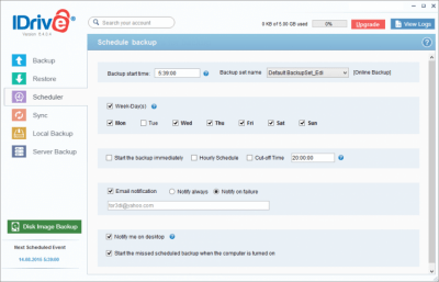 Capture d'écran de l'application IDrive Online Backup - #3
