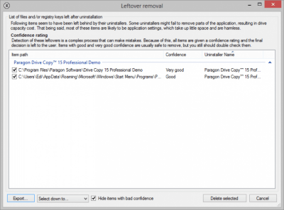 Capture d'écran de l'application Bulk Crap Uninstaller - #3