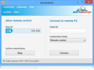 Capture d'écran de l'application AeroAdmin Free - #4