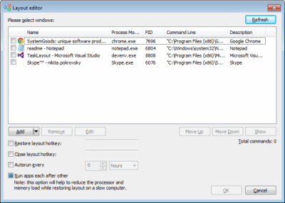 Capture d'écran de l'application TaskLayout - #3