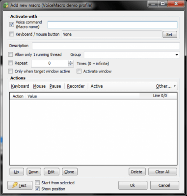 Capture d'écran de l'application VoiceMacro - #3