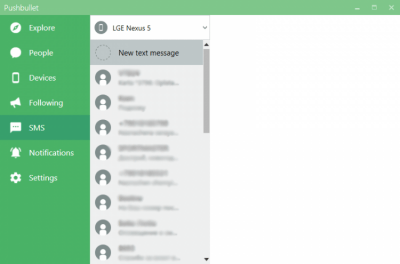 Capture d'écran de l'application Pushbullet - #3