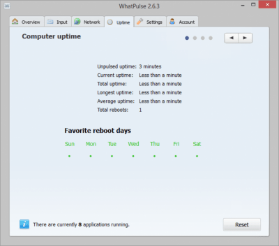 Capture d'écran de l'application WhatPulse - #4