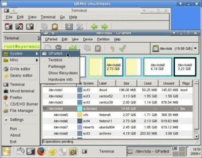 Capture d'écran de l'application SystemRescueCD - #2