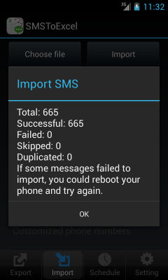 Capture d'écran de l'application SMSToExcel Backup SMS in Excel - #3