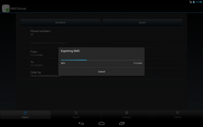 Capture d'écran de l'application SMSToExcel Backup SMS in Excel - #10