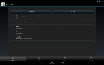 Capture d'écran de l'application SMSToExcel Backup SMS in Excel - #11
