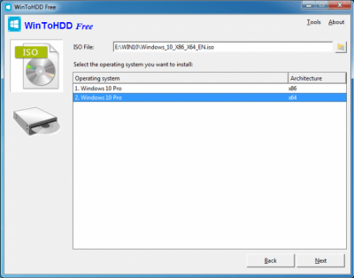 Capture d'écran de l'application WinToHDD - #2