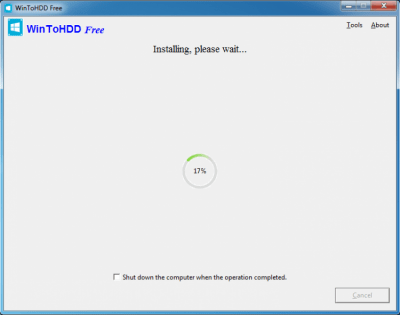 Capture d'écran de l'application WinToHDD - #4
