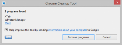 Capture d'écran de l'application Chrome Cleanup Tool - #1