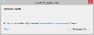 Capture d'écran de l'application Chrome Cleanup Tool - #3