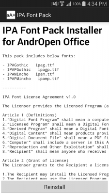 Capture d'écran de l'application IPA Font Pack - #2