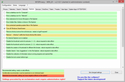 Capture d'écran de l'application W10Privacy - #6