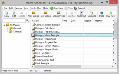 Capture d'écran de l'application Macro Scheduler - #1