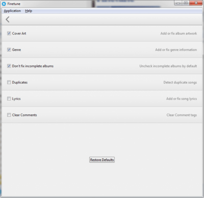 Capture d'écran de l'application Finetune - #5
