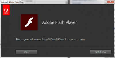 Capture d'écran de l'application Adobe Flash Player Uninstaller - #1