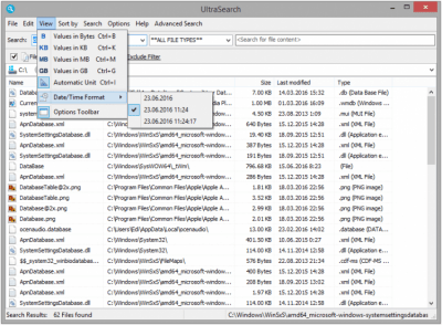 Capture d'écran de l'application UltraSearch - #3