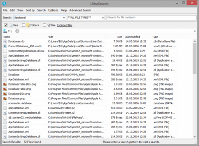 Capture d'écran de l'application UltraSearch - #5