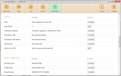 Capture d'écran de l'application Arclab Dir2HTML - #4
