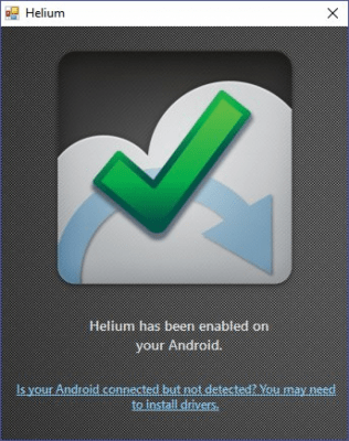 Capture d'écran de l'application Helium - #2