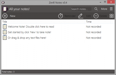 Capture d'écran de l'application ZenR Notes - #1