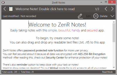 Capture d'écran de l'application ZenR Notes - #2