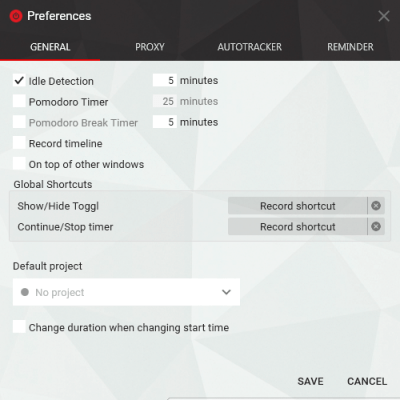 Capture d'écran de l'application Toggl - #4