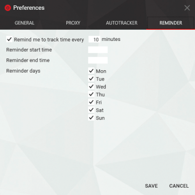 Capture d'écran de l'application Toggl - #5
