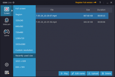 Capture d'écran de l'application GOM Cam - #7