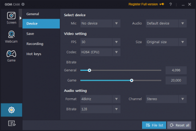 Capture d'écran de l'application GOM Cam - #9