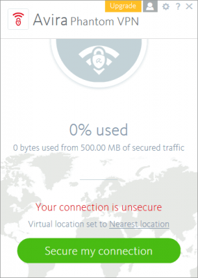 Capture d'écran de l'application Avira Phantom VPN - #1