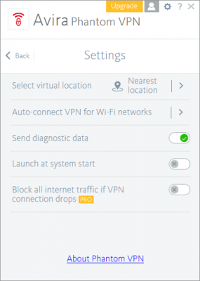 Capture d'écran de l'application Avira Phantom VPN - #4