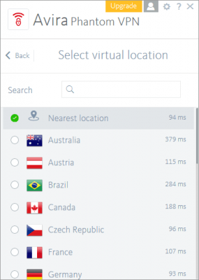 Capture d'écran de l'application Avira Phantom VPN - #5