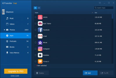 Capture d'écran de l'application IOTransfer - #5