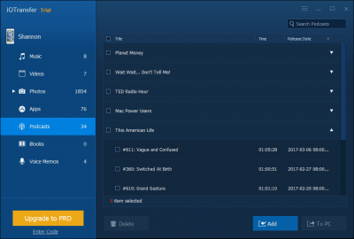 Capture d'écran de l'application IOTransfer - #6