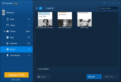 Capture d'écran de l'application IOTransfer - #7